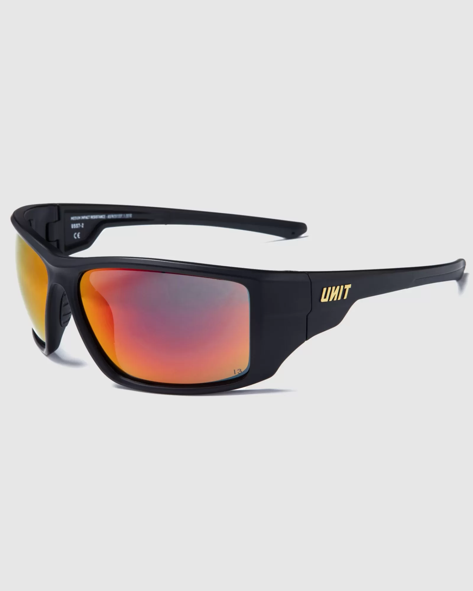 Unit Clothing UNIT Bullet - Medium Impact Safety Sunglasses - BLACK ORANGE Flash Sale