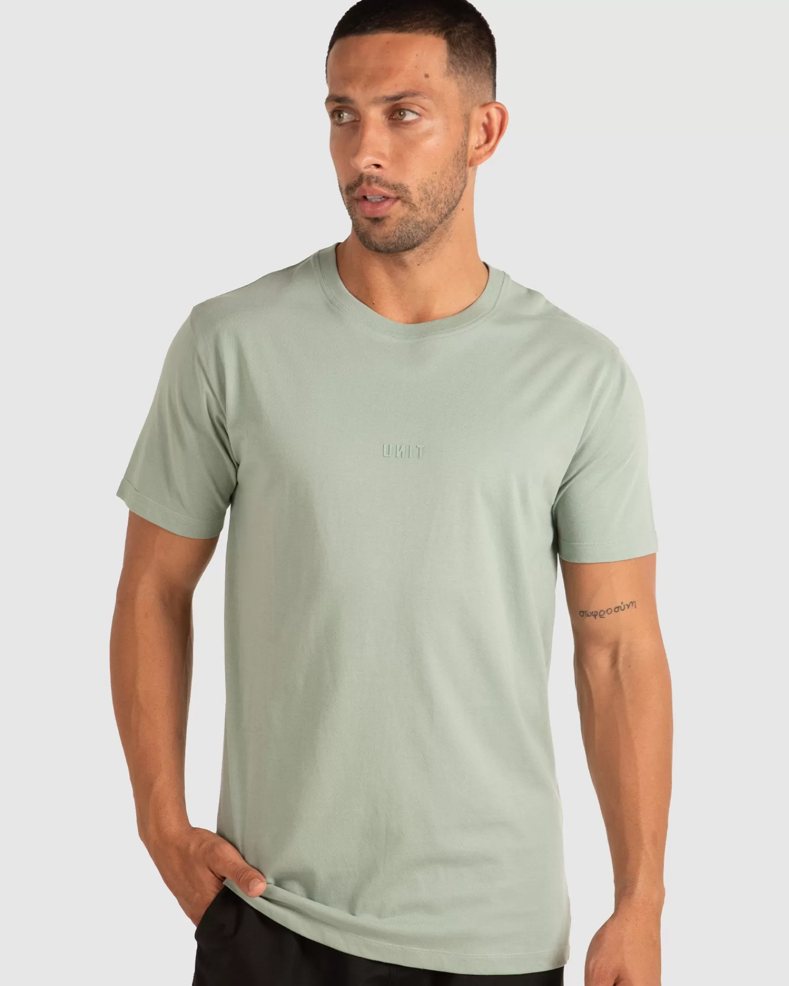 Unit Clothing UNIT Central Mens T-Shirt SAGE GREEN Outlet