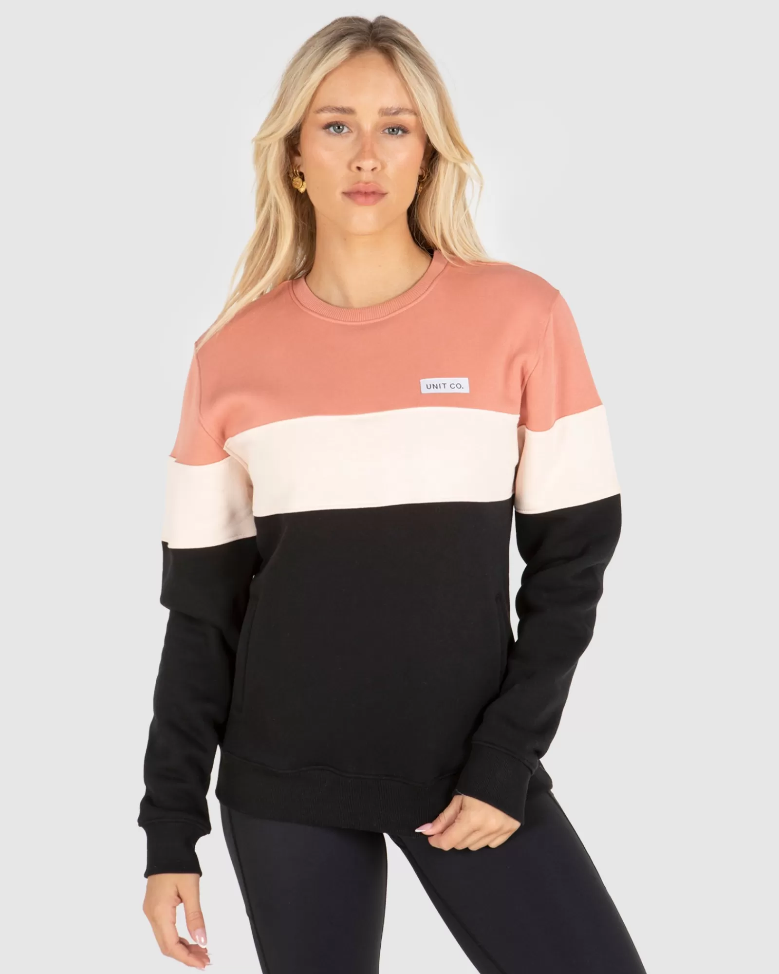 Unit Clothing UNIT Coco Crew Ladies Crew Sweater DUSTY ROSE Clearance