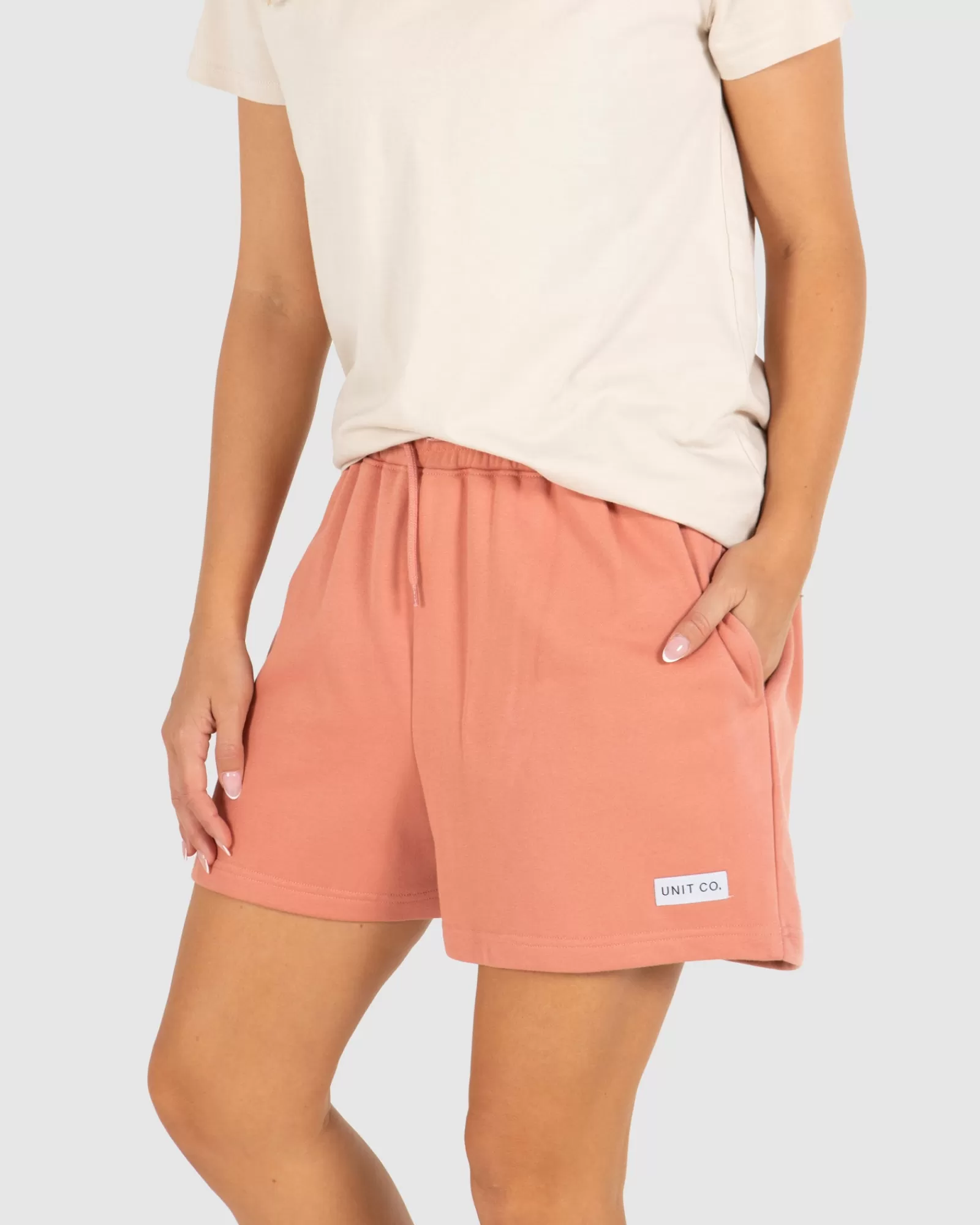 Unit Clothing UNIT Husky Ladies Fleece Shorts DUSTY ROSE Cheap