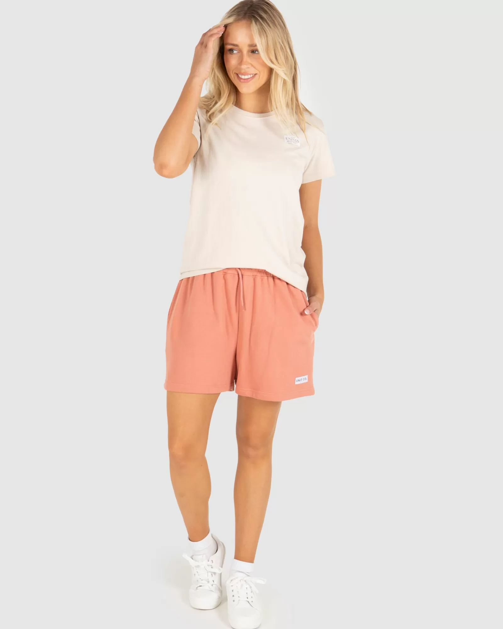 Unit Clothing UNIT Husky Ladies Fleece Shorts DUSTY ROSE Cheap