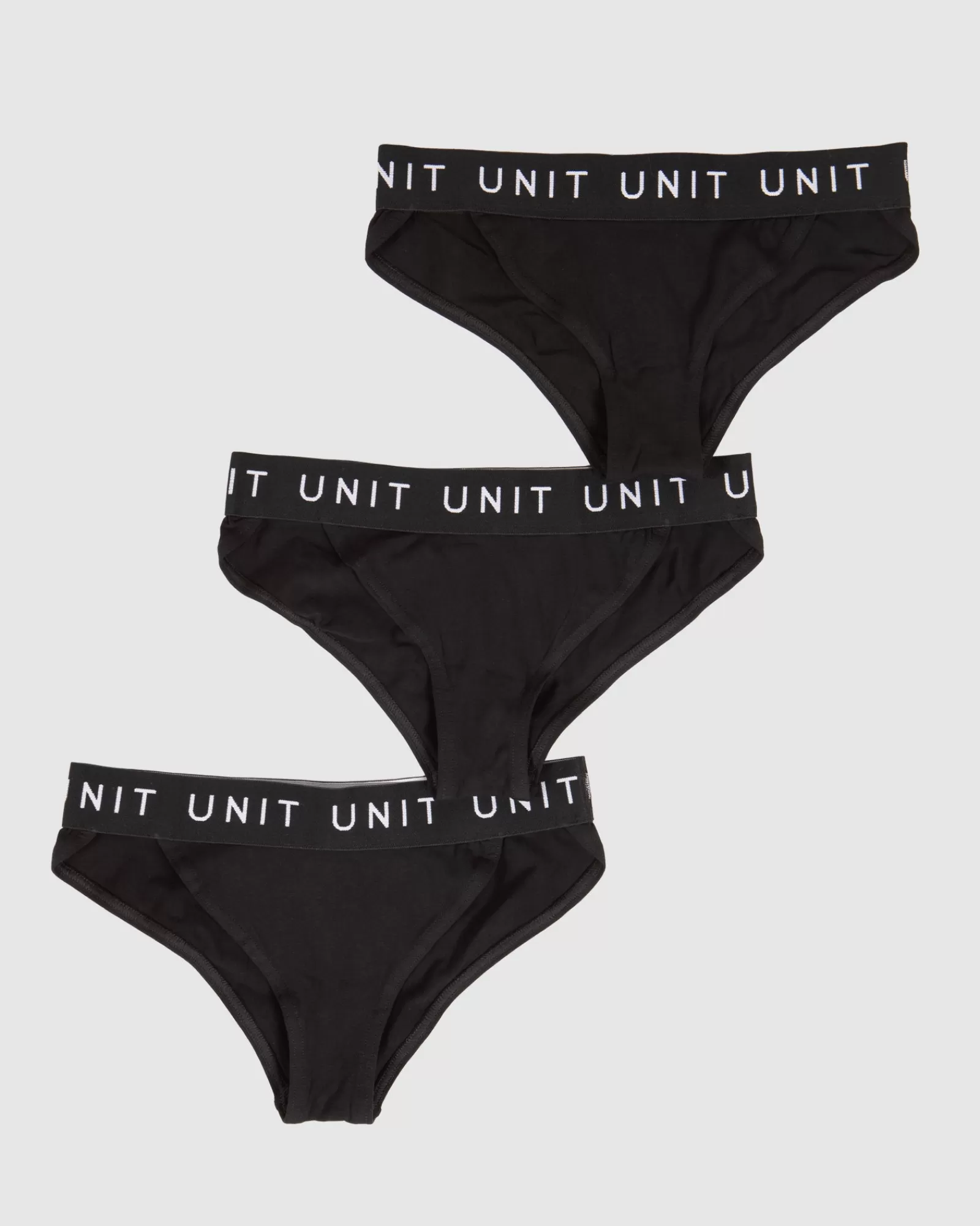 Unit Clothing UNIT Layer Ladies Briefs - 3 Pack BLACK Cheap