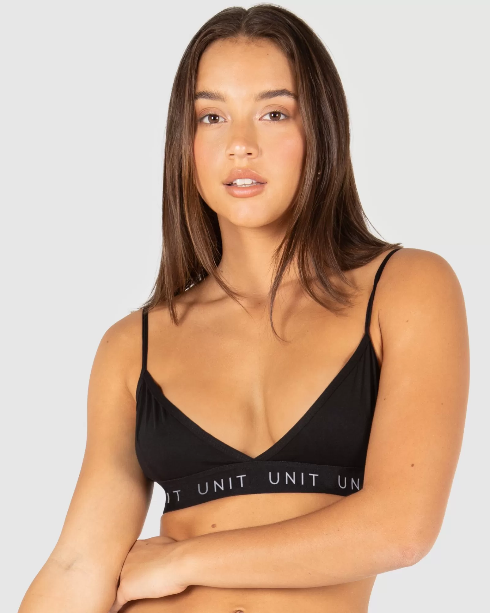 Unit Clothing UNIT Layer Ladies Triangle Bra - 3 Pack BLACK Best Sale