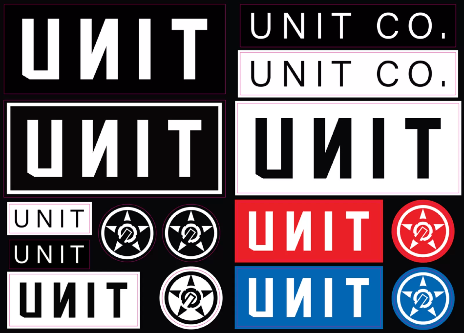 Unit Clothing UNIT Logo Sticker Sheet MULTI Hot