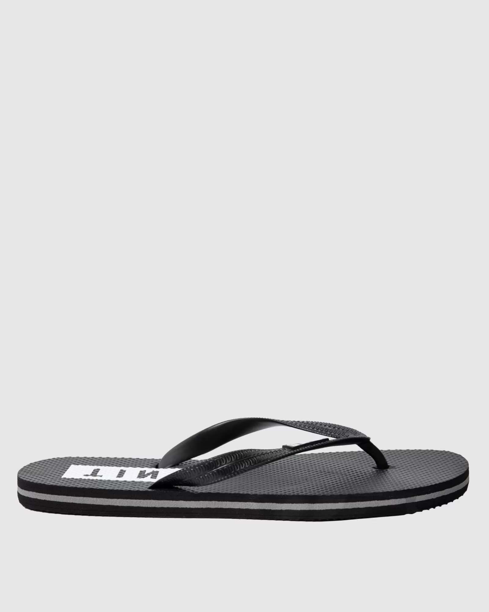 Unit Clothing UNIT Mens Box Thongs / Flip Flops BLACK WHITE Fashion