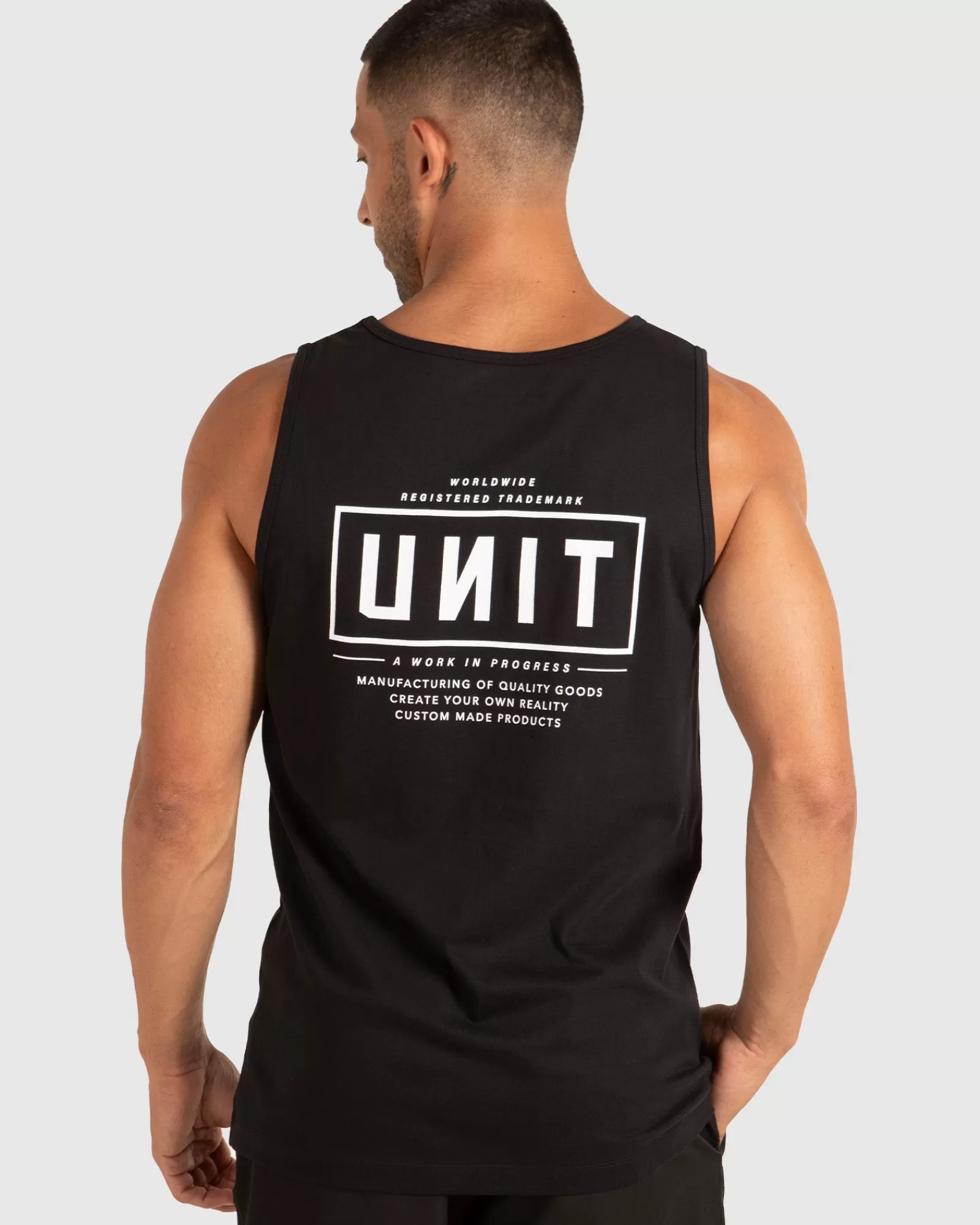 Unit Clothing UNIT Mens Daily Singlet BLACK Cheap