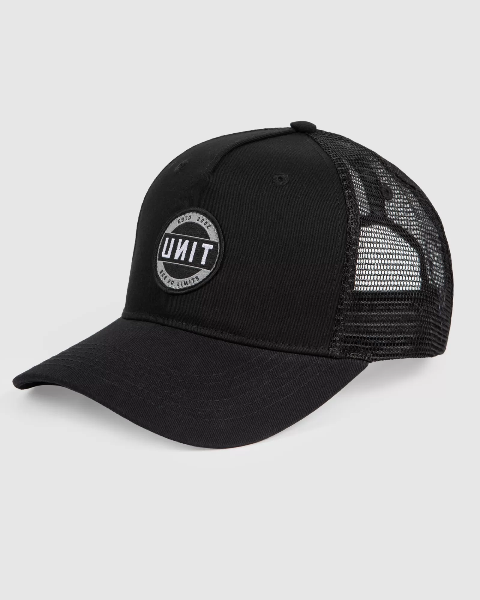 Unit Clothing UNIT Mens Patch Headwear - Trucker Cap BLACK Flash Sale