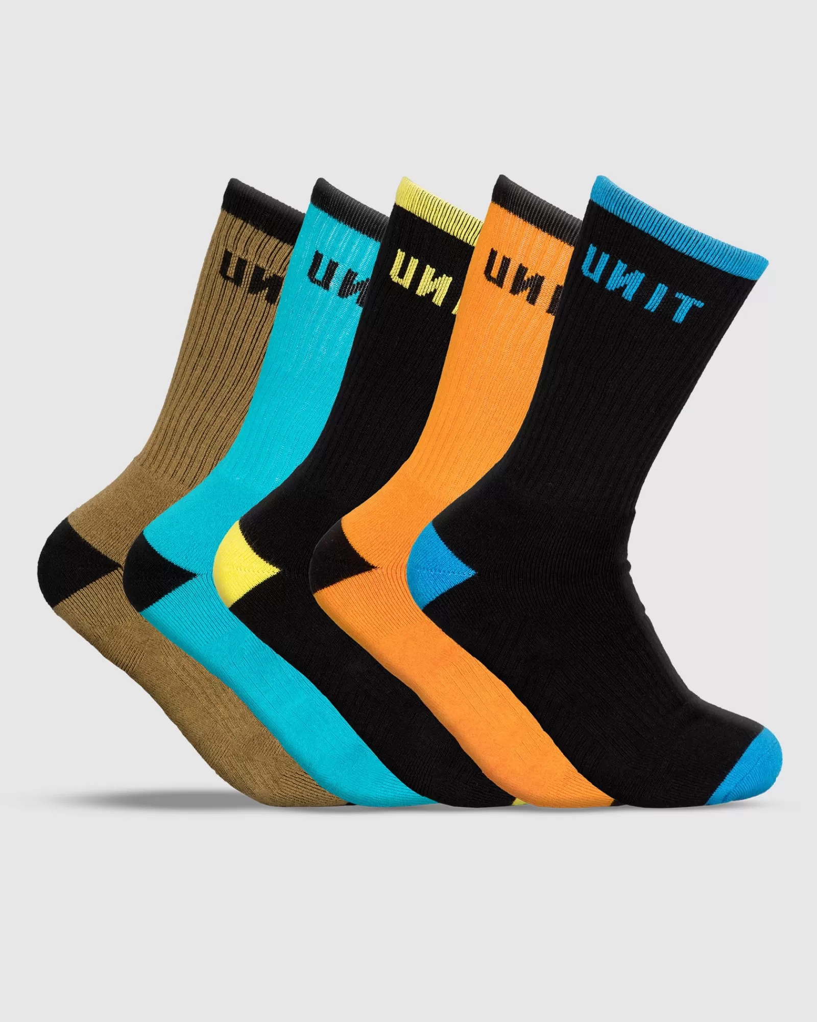 Unit Clothing UNIT Mens React Bamboo Socks - 5 Pack MULTI Sale