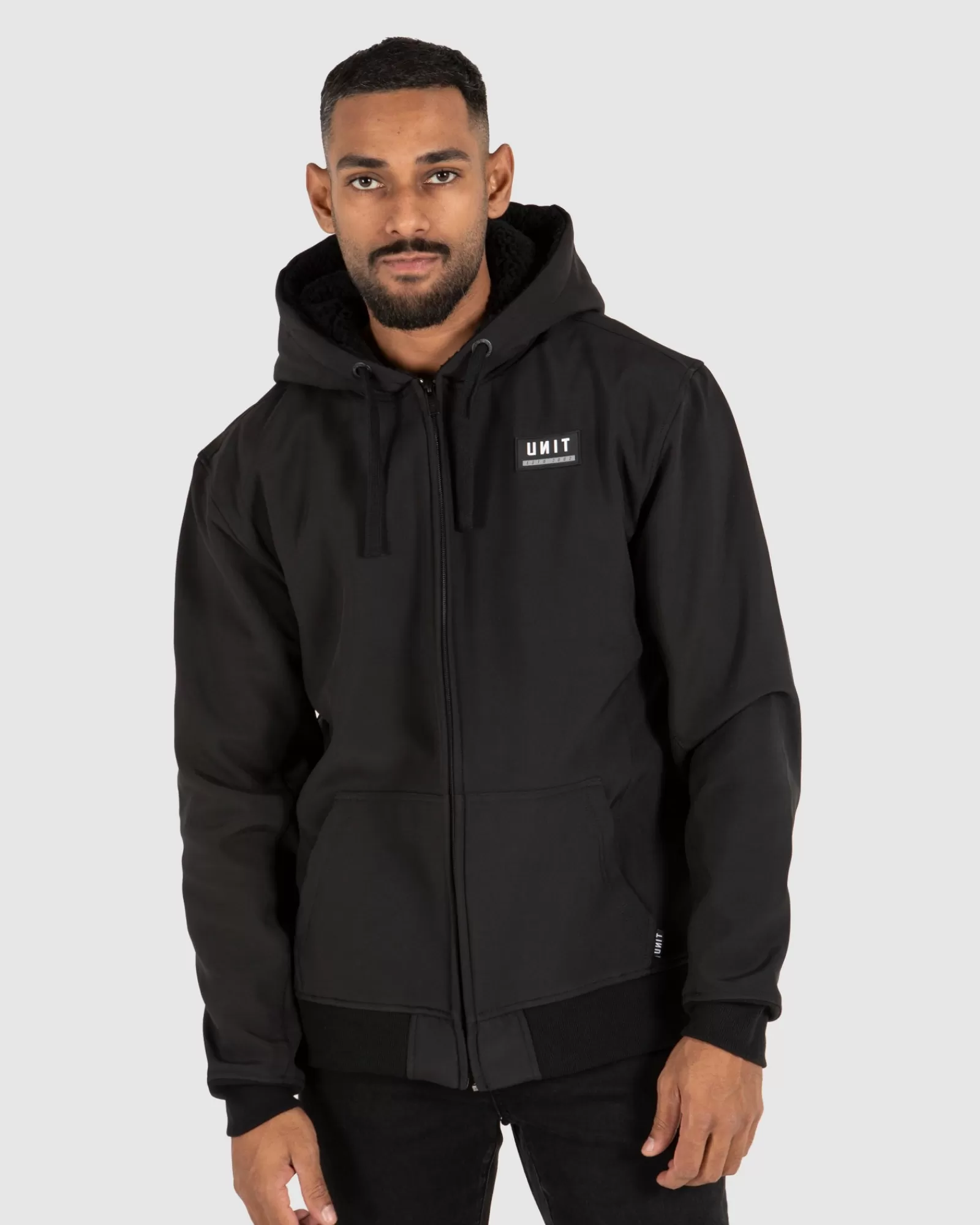 Unit Clothing UNIT Mens Sigma Jacket - Sherpa Lined BLACK Shop