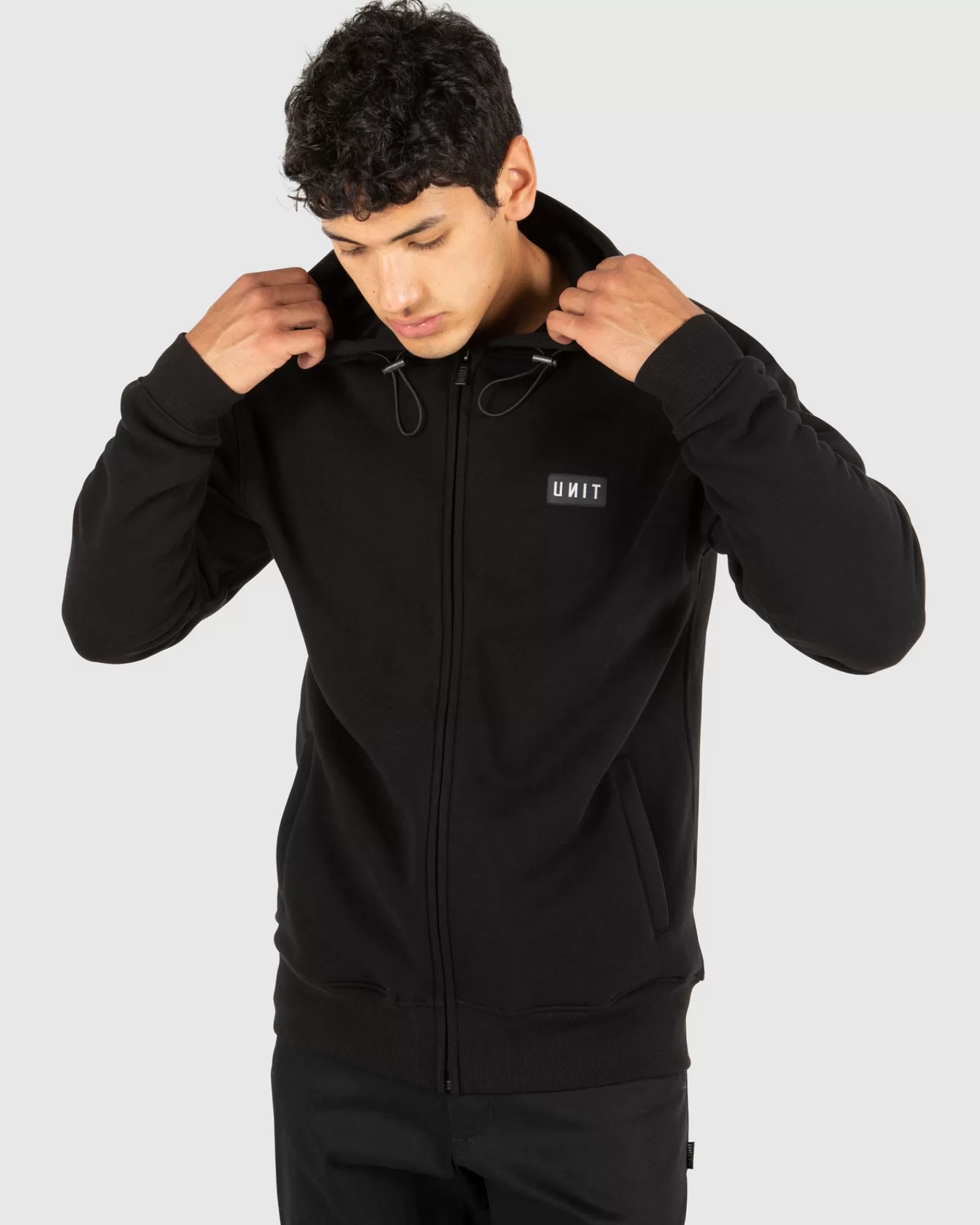 Unit Clothing UNIT Mens Stack Zip Thru Hoodie Cheap