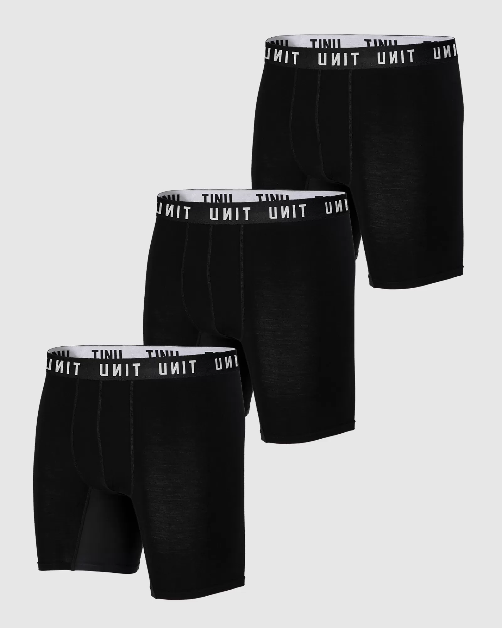 Unit Clothing UNIT Mens Week to Week Bamboo Underwear Trunks - 3 Pack BLACK Best Sale