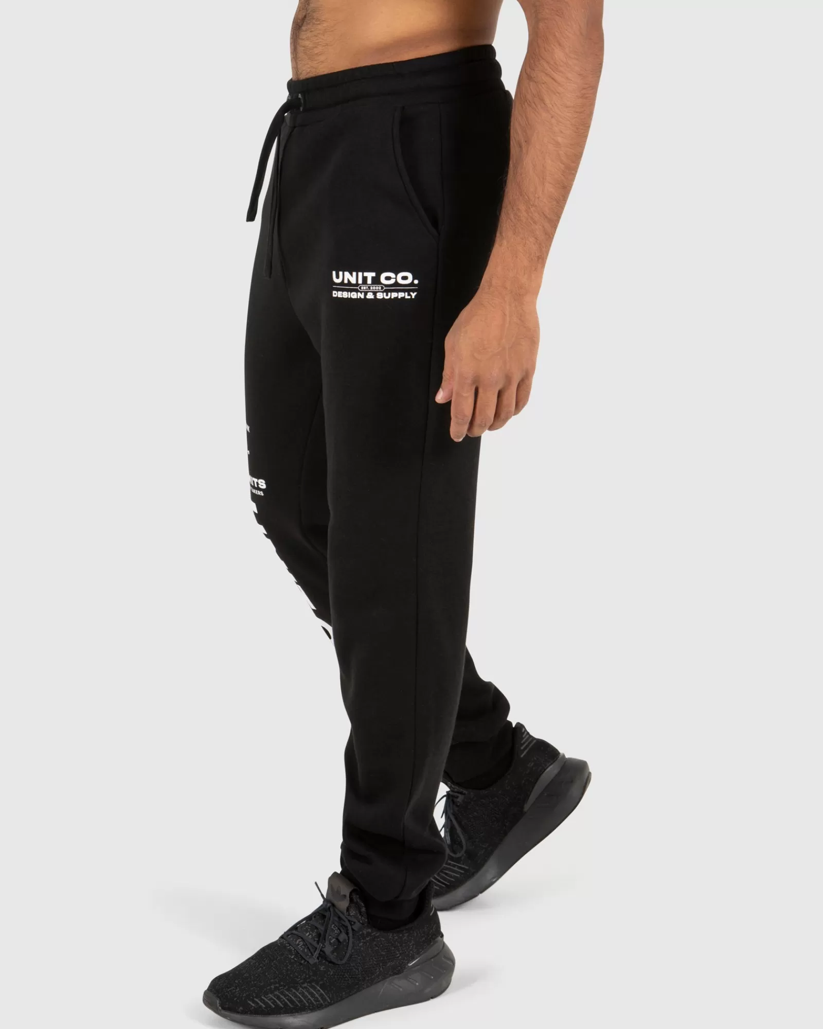 Unit Clothing UNIT Mens Worldwide Track Pants BLACK Hot