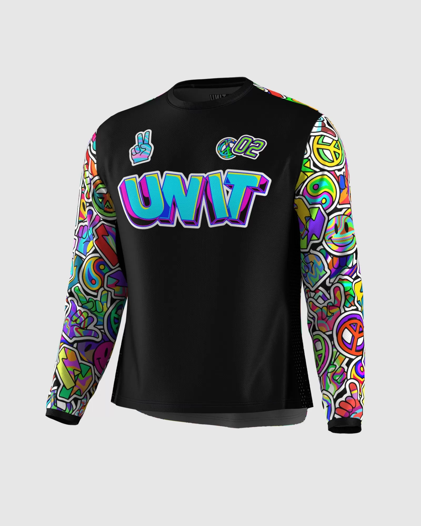 Unit Clothing UNIT Peace Out Kids Riding Jersey MULTI Discount