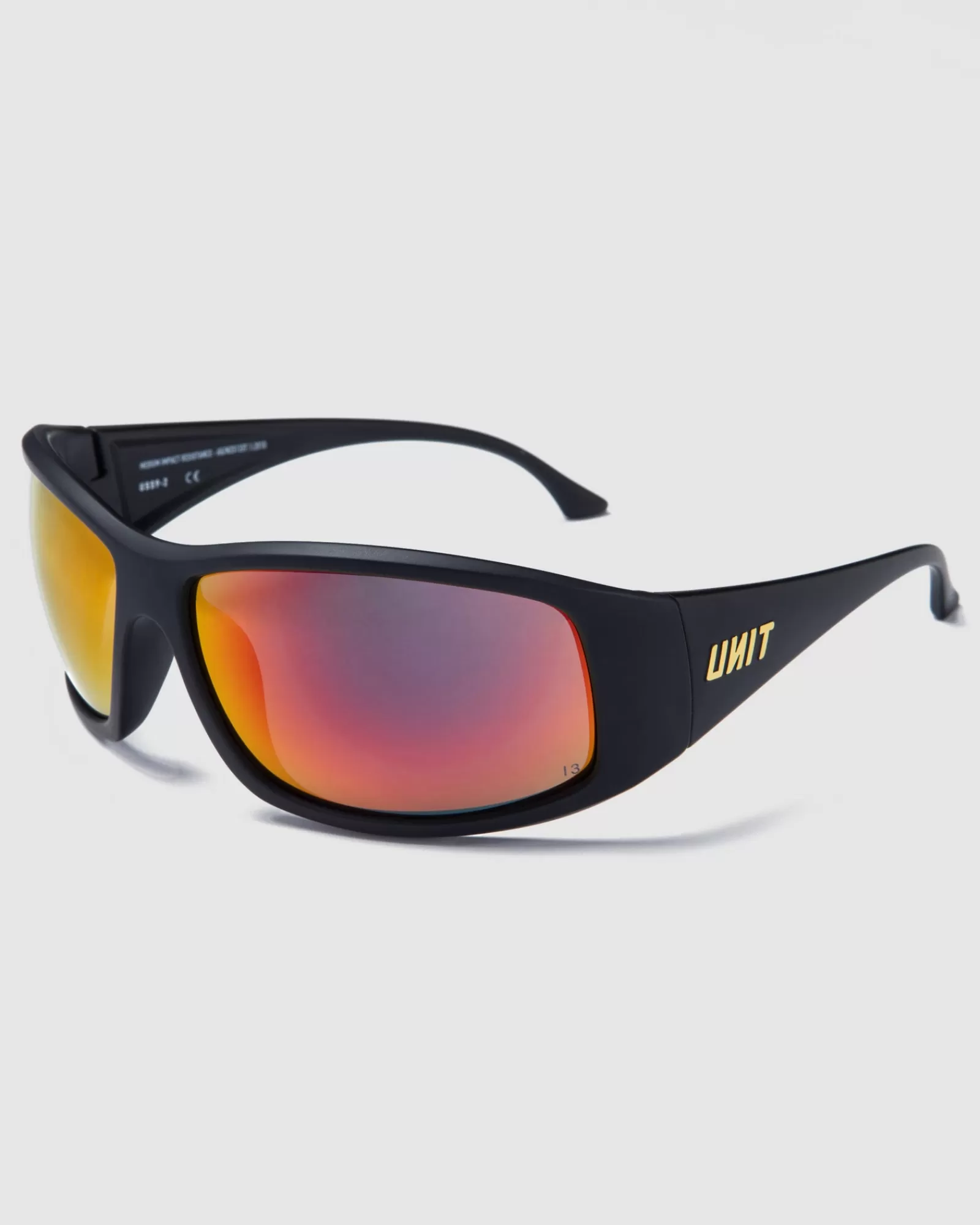 Unit Clothing UNIT Strike - Medium Impact Safety Sunglasses - BLACK ORANGE Cheap