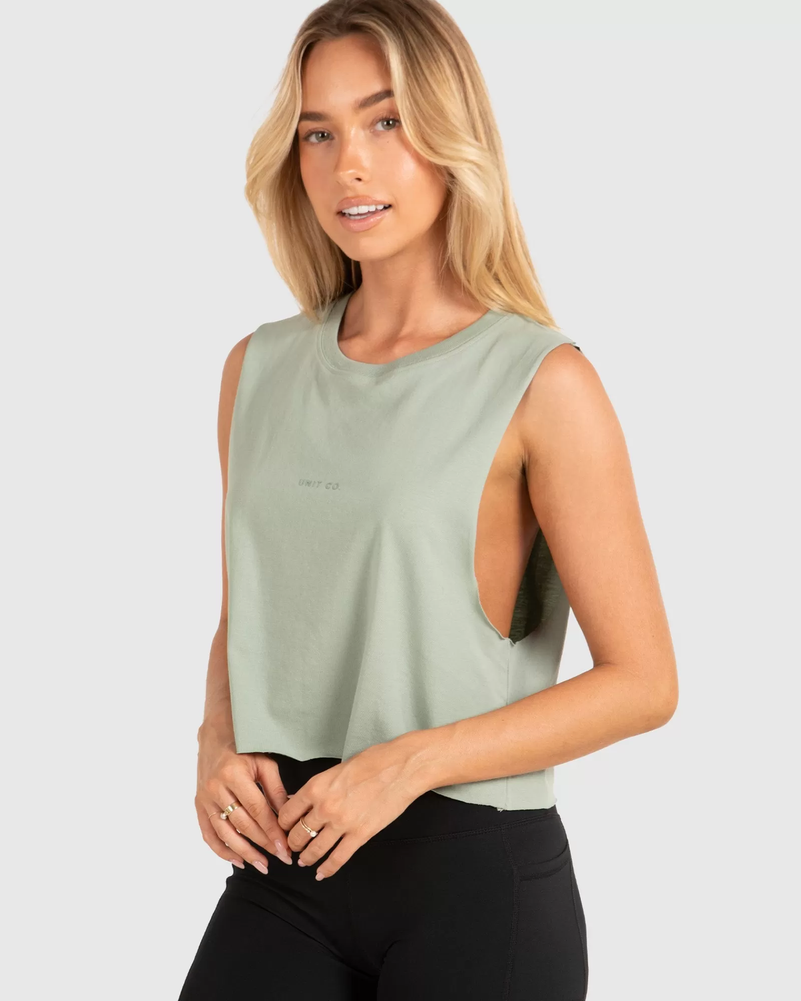 Unit Clothing UNIT Studio Ladies Crop Muscle Tee Flash Sale