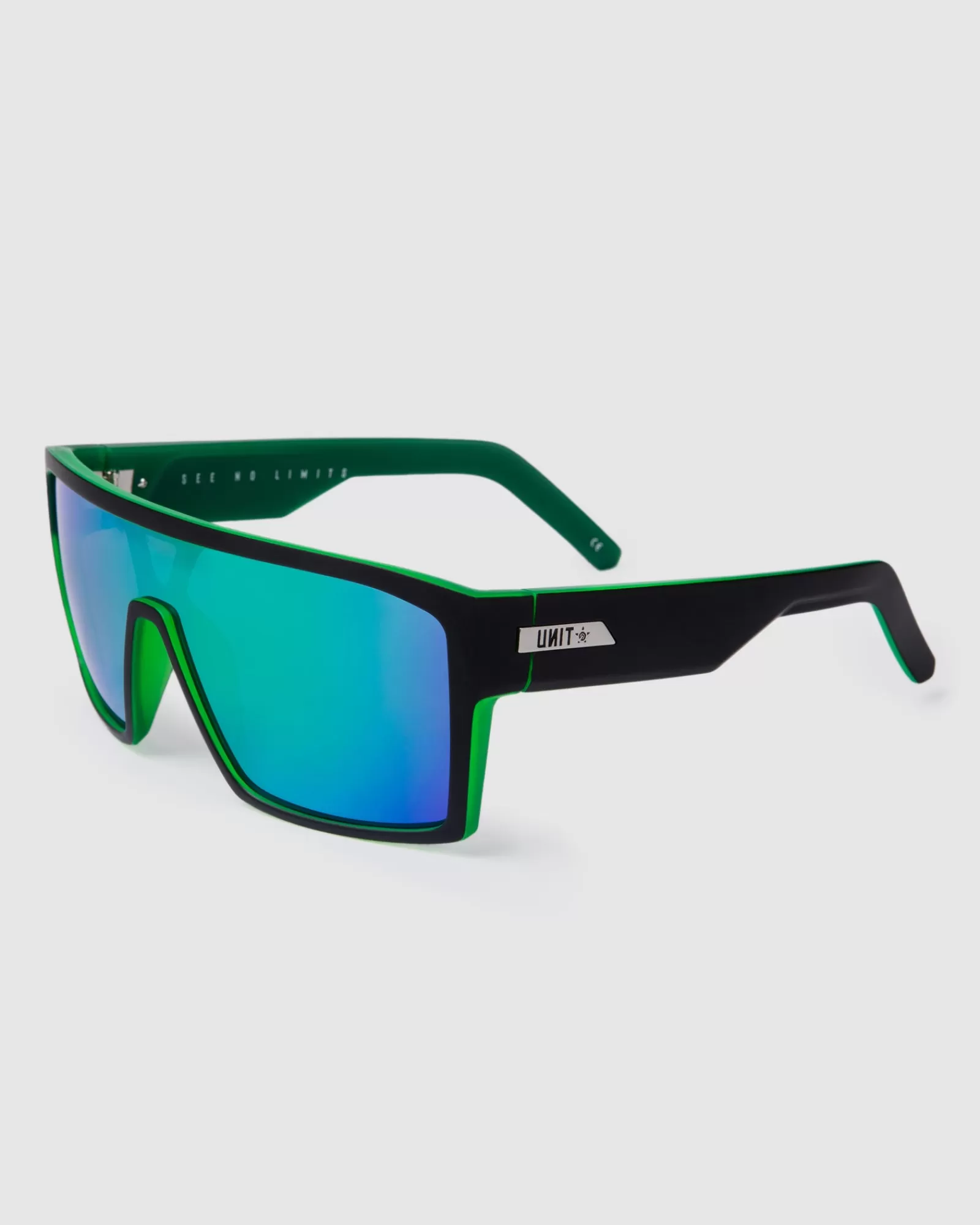 Unit Clothing UNIT Sunglasses Command - Matte Black Green Polarised MB GREEN Online