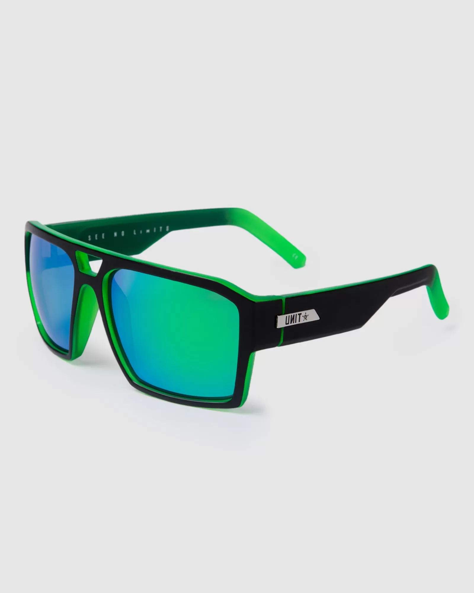 Unit Clothing UNIT Sunglasses Vault - Matte Black Dip Green Polarised MB DIP GREEN Outlet