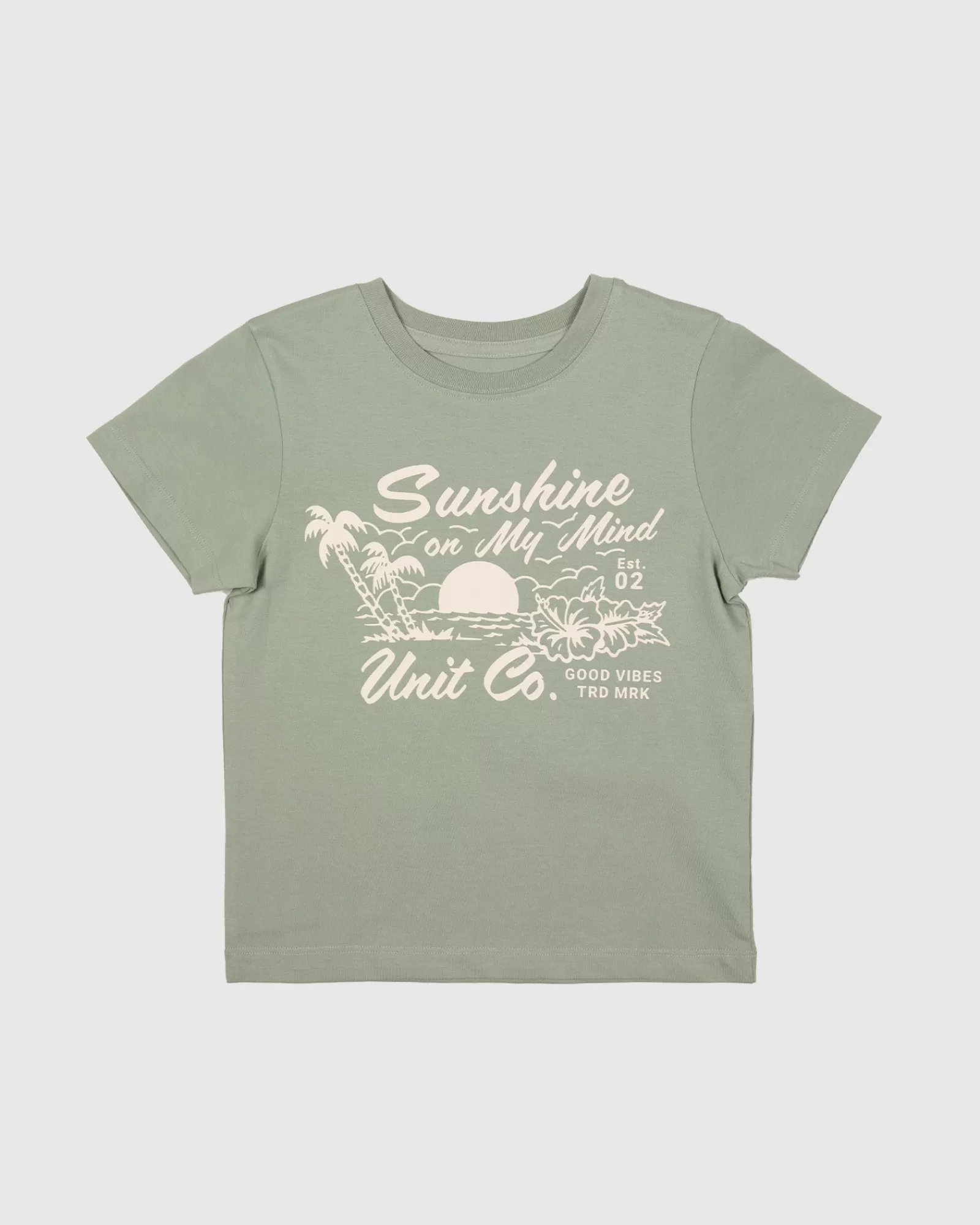 Unit Clothing UNIT Sunshine Kids T-Shirt SAGE GREEN Cheap