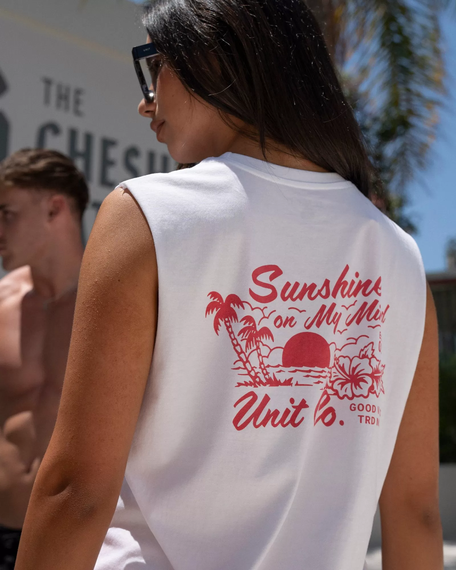 Unit Clothing UNIT Sunshine Ladies Muscle Tee WHITE Store