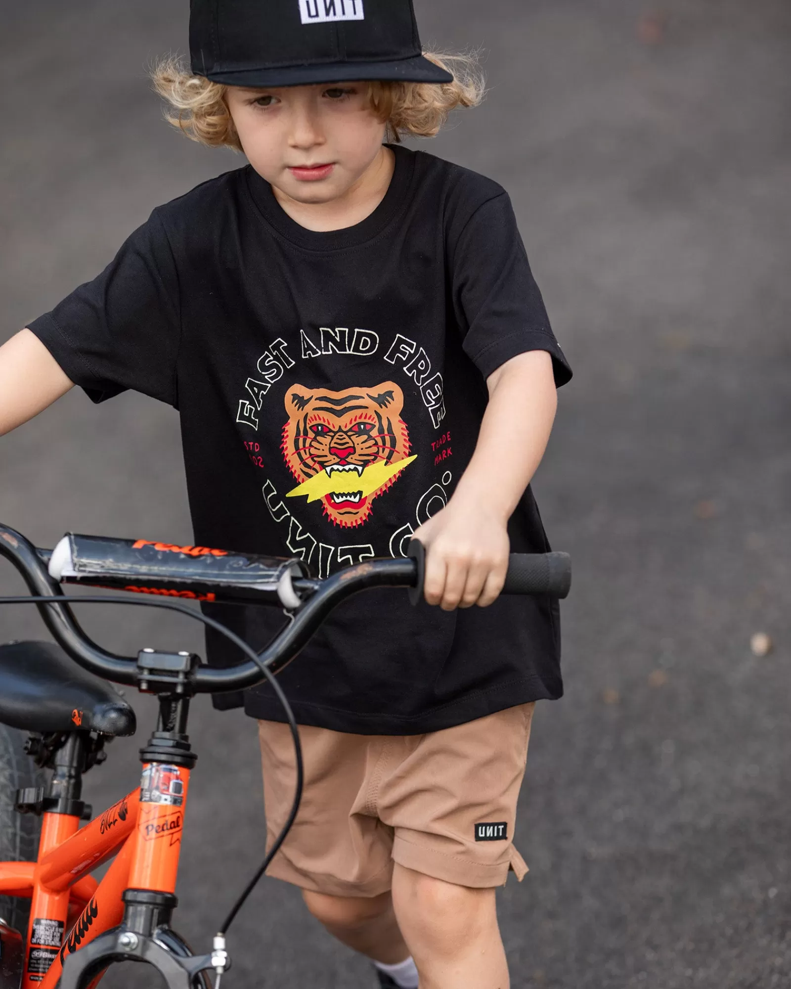 Unit Clothing UNIT Tygra Kids T-Shirt BLACK Flash Sale