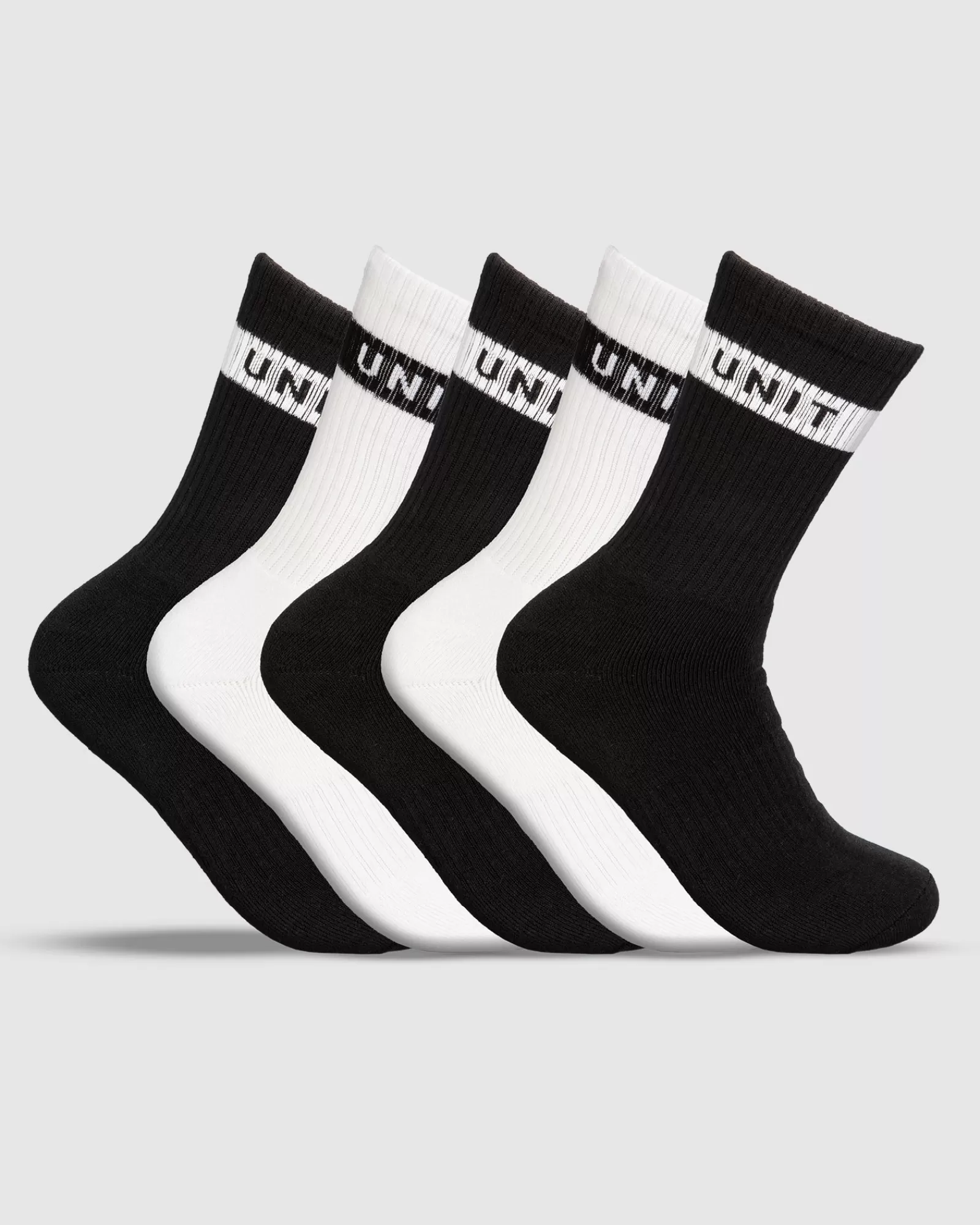 Unit Clothing UNIT Wander Bamboo Socks - 5 Pack BLACK WHITE Flash Sale